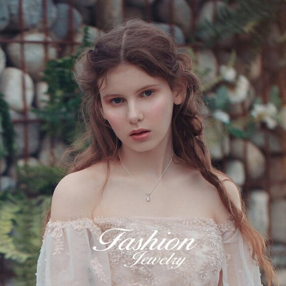 925 Sterling Silver 5A Cubic Zirconia Necklace Solitaire Pendant Necklace for Wo - Picture 4 of 5